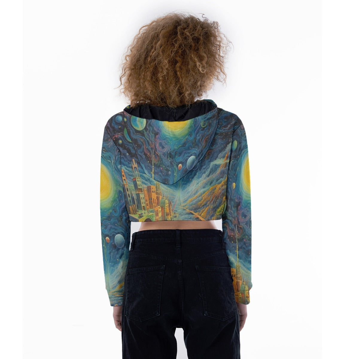 All-Over Print Women's Crop Top Hoodie
