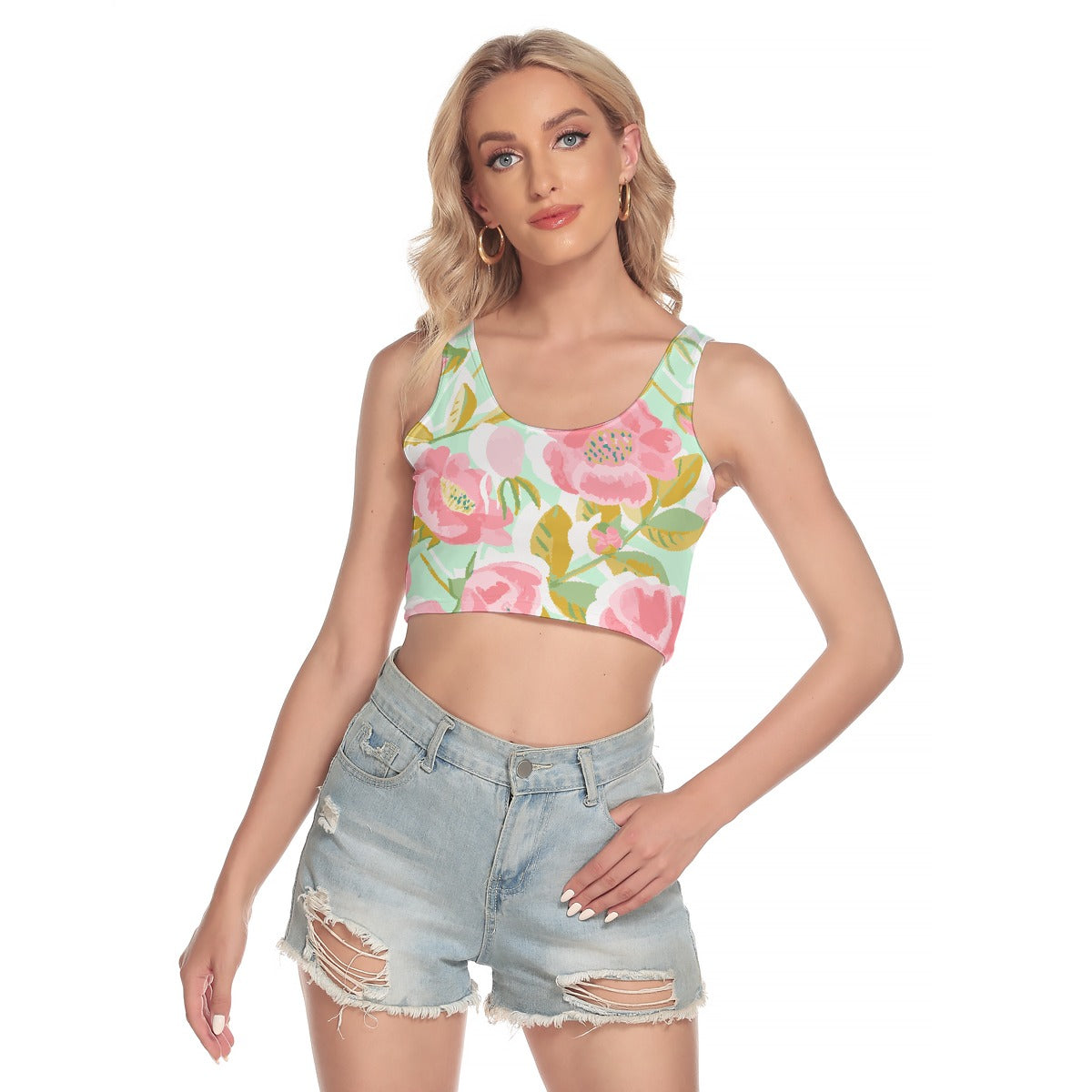 All-Over Print Women's Sport Crop Tank Top