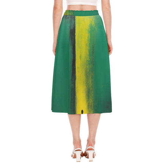 All-Over Print Women's Long Section Chiffon Skirt