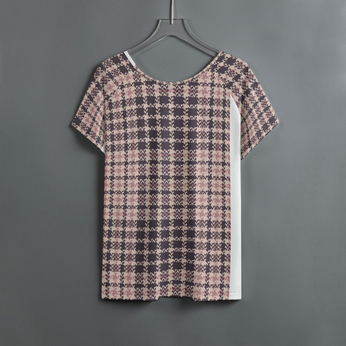 All-Over Print Women's Round Neck T-shirt With Raglan Sleeve