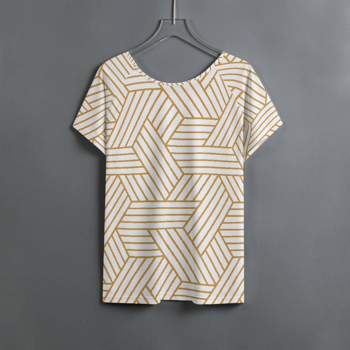 All-Over Print Women's Round Neck T-shirt With Raglan Sleeve