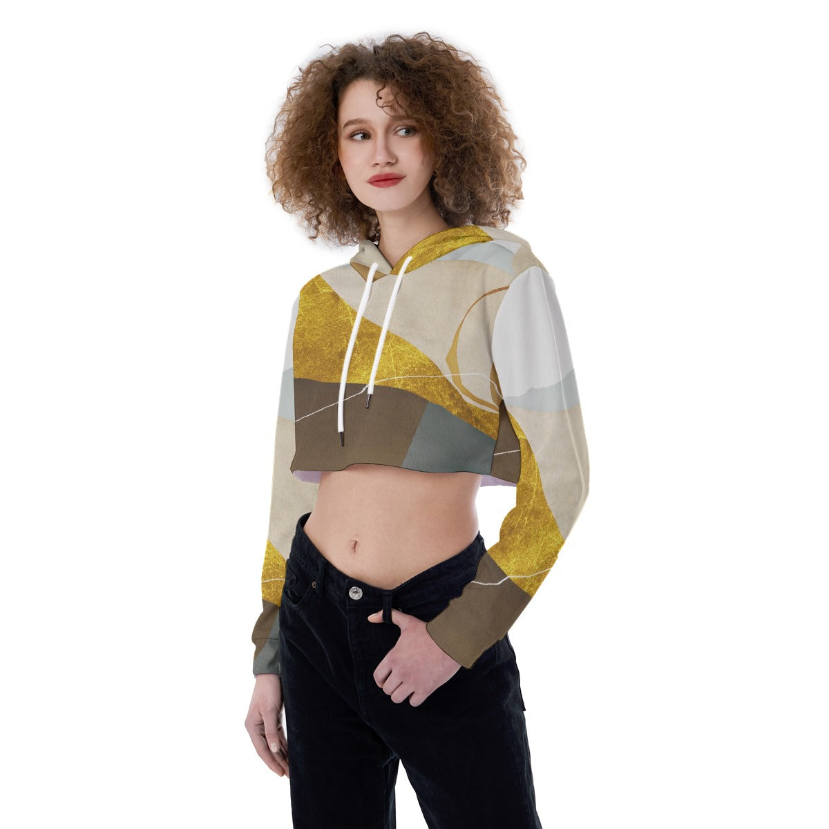 All-Over Print Women's Crop Top Hoodie