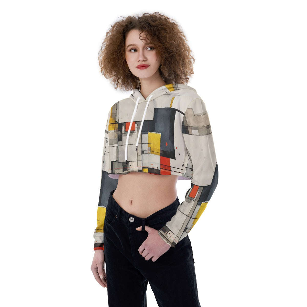 All-Over Print Women's Crop Top Hoodie