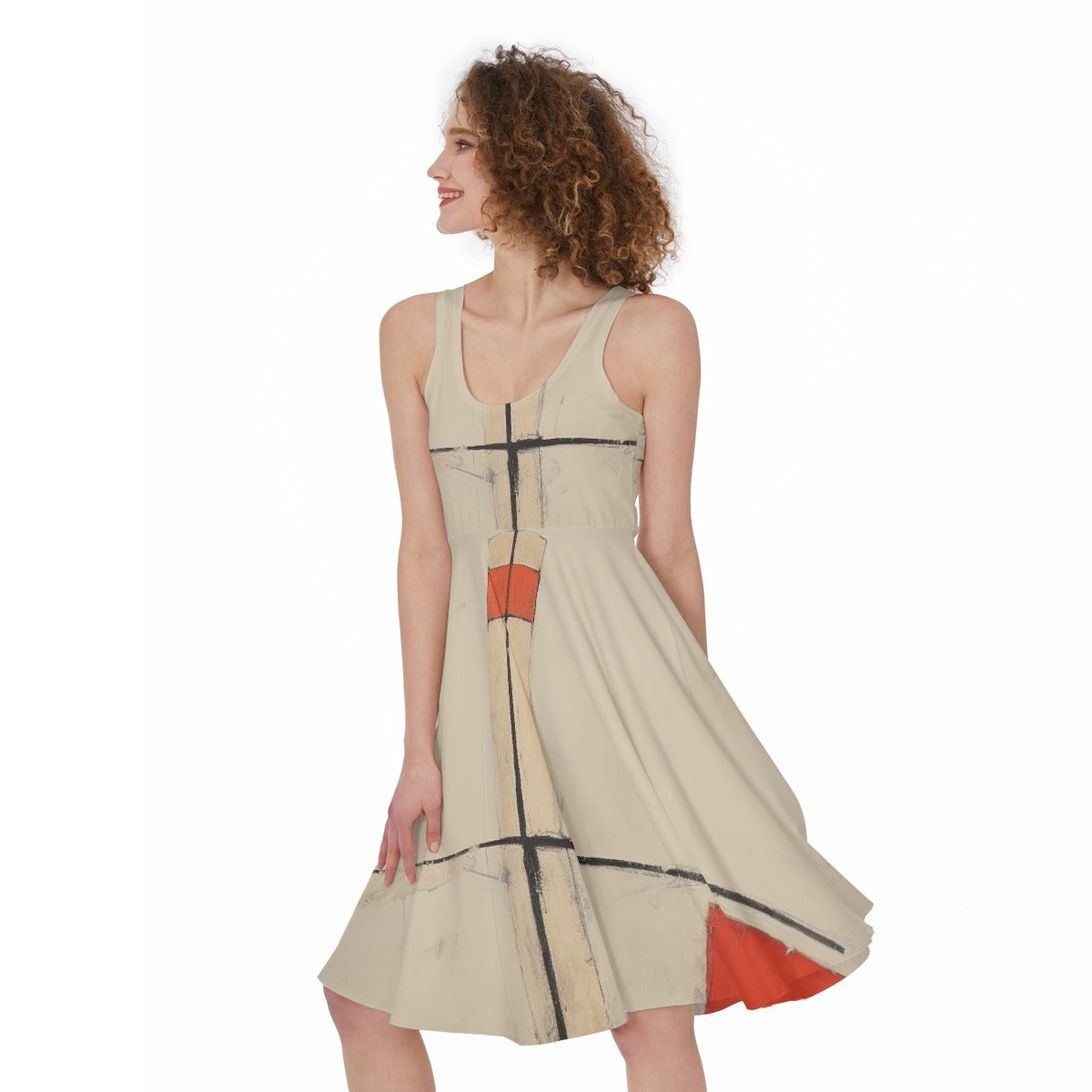 All-Over Print Women's Sleeveless Dress