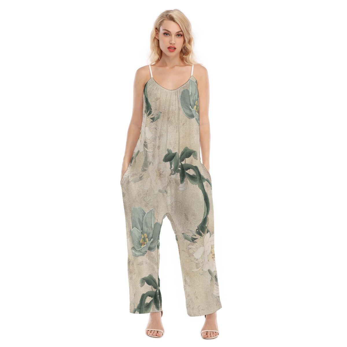 All-Over Print Women's Loose Cami Jumpsuit