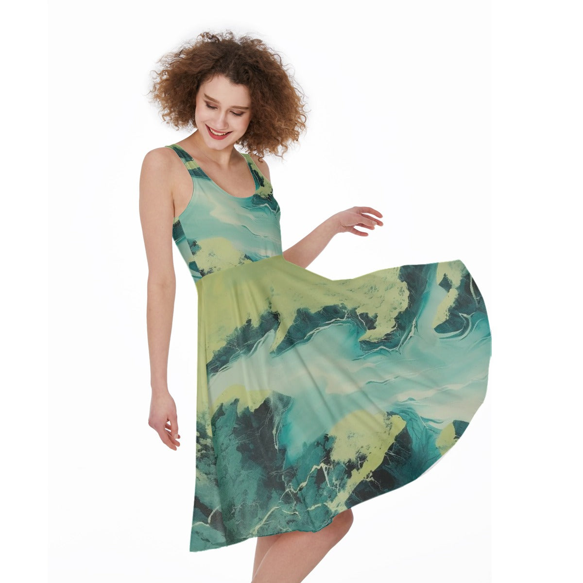 All-Over Print Women's Sleeveless Dress