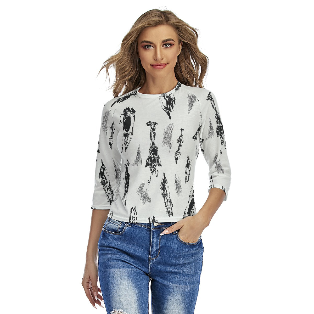 All-Over Print Women's Raglan Sleeves T-shirts