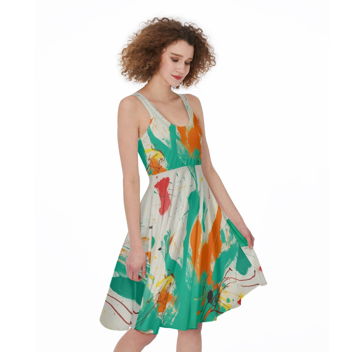 All-Over Print Women's Sleeveless Dress