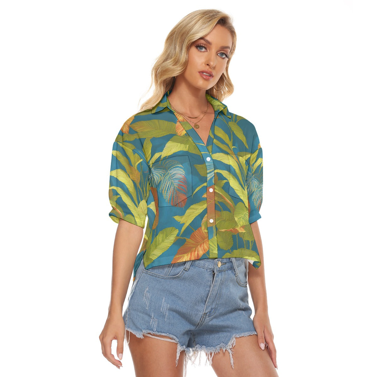 All-Over Print Women's V-neck Shirts