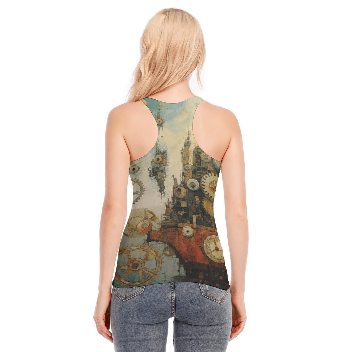 All-Over Print Women's Racer Vest | 190GSM Cotton
