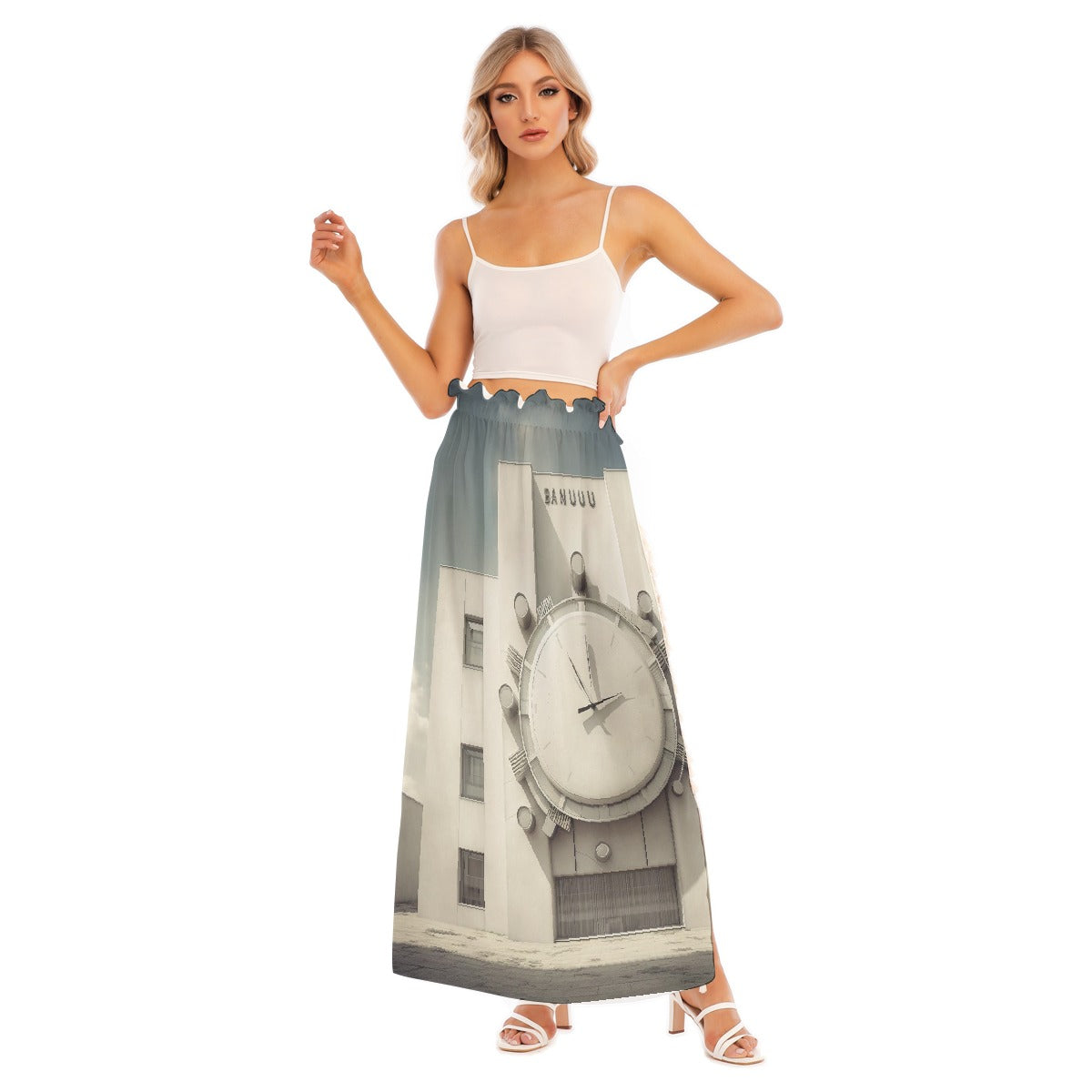 All-Over Print Women's Side Split Skirt