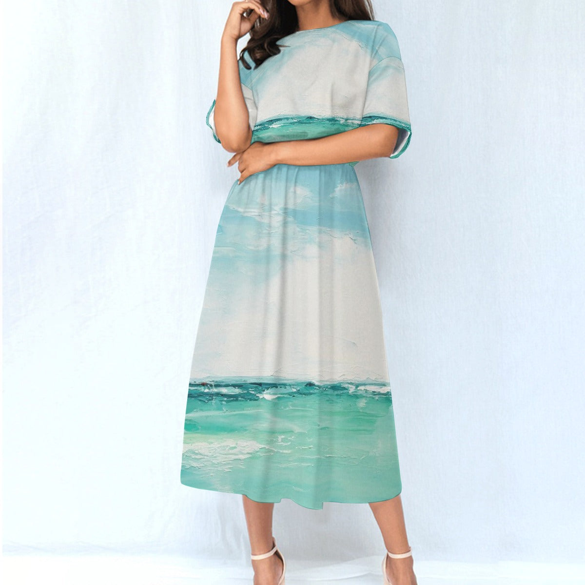 All-Over Print Women's Elastic Waist Dress