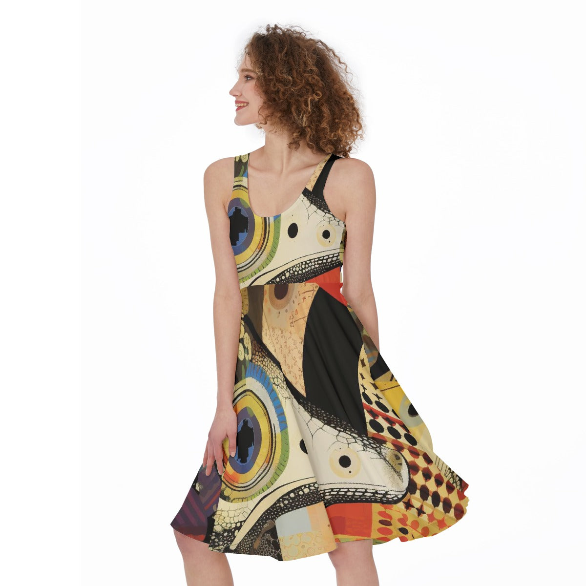 All-Over Print Women's Sleeveless Dress
