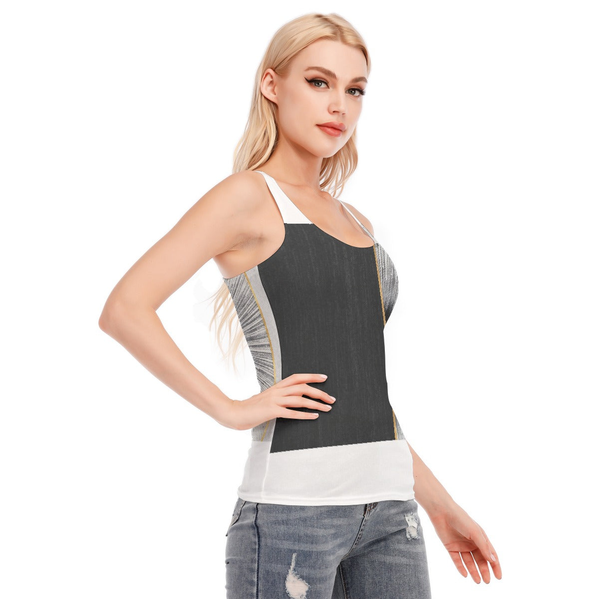 All-Over Print Women's Racer Vest | 190GSM Cotton