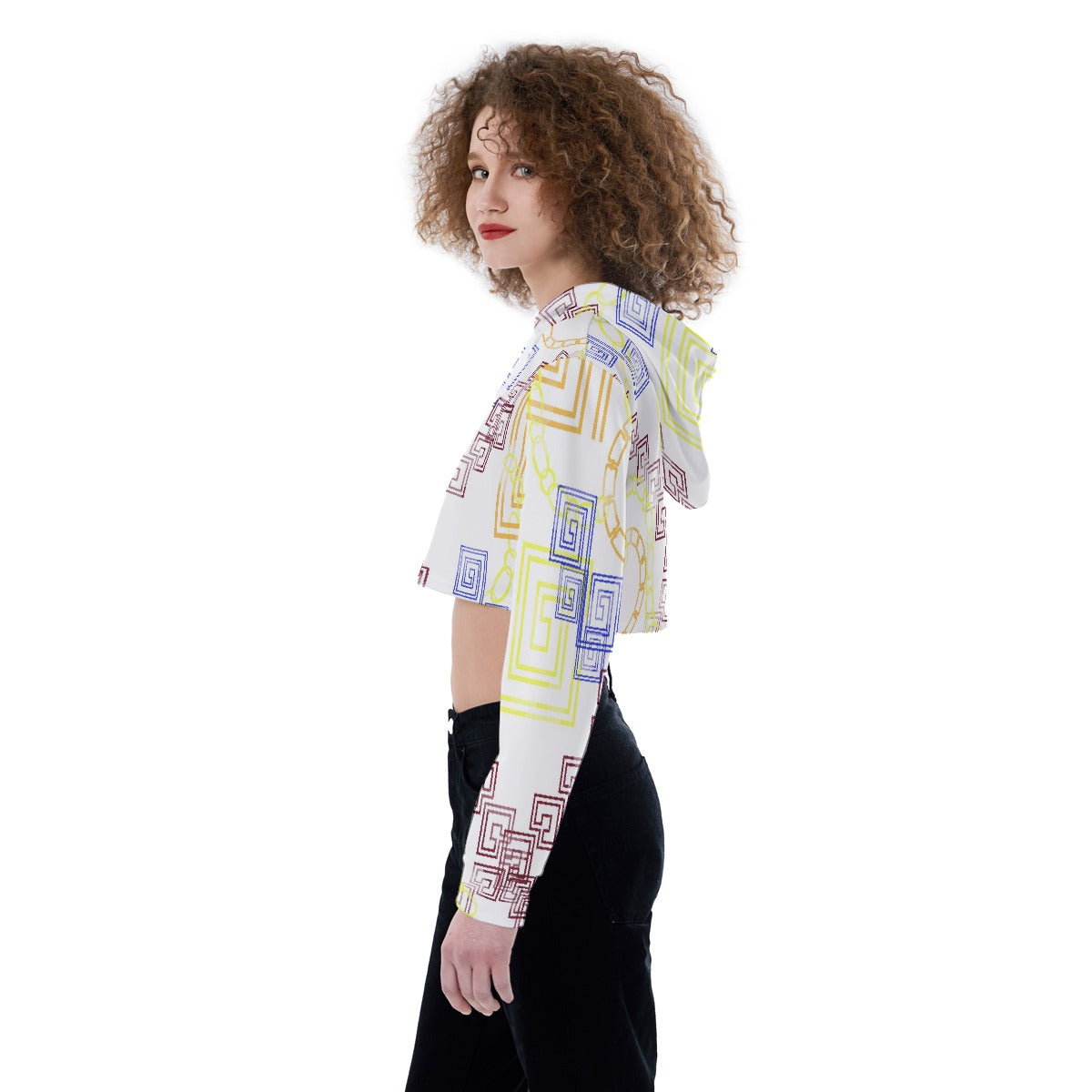 All-Over Print Women's Crop Top Hoodie