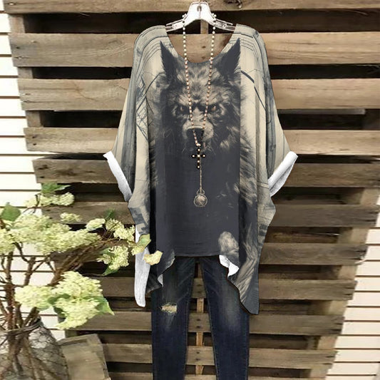 All-Over Print Women's Bat Sleeve Shirt