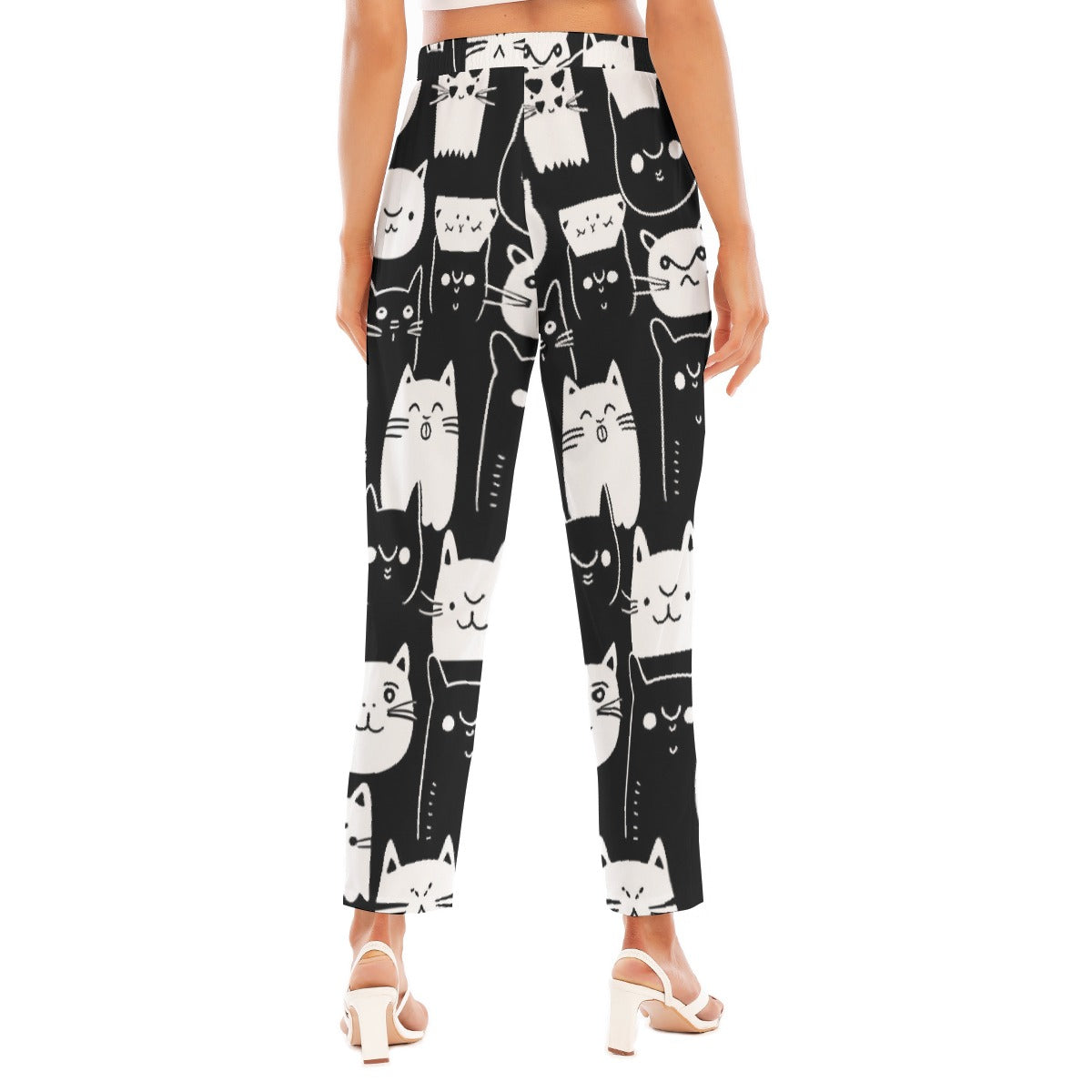 All-Over Print Women's Loose Straight-leg Pants