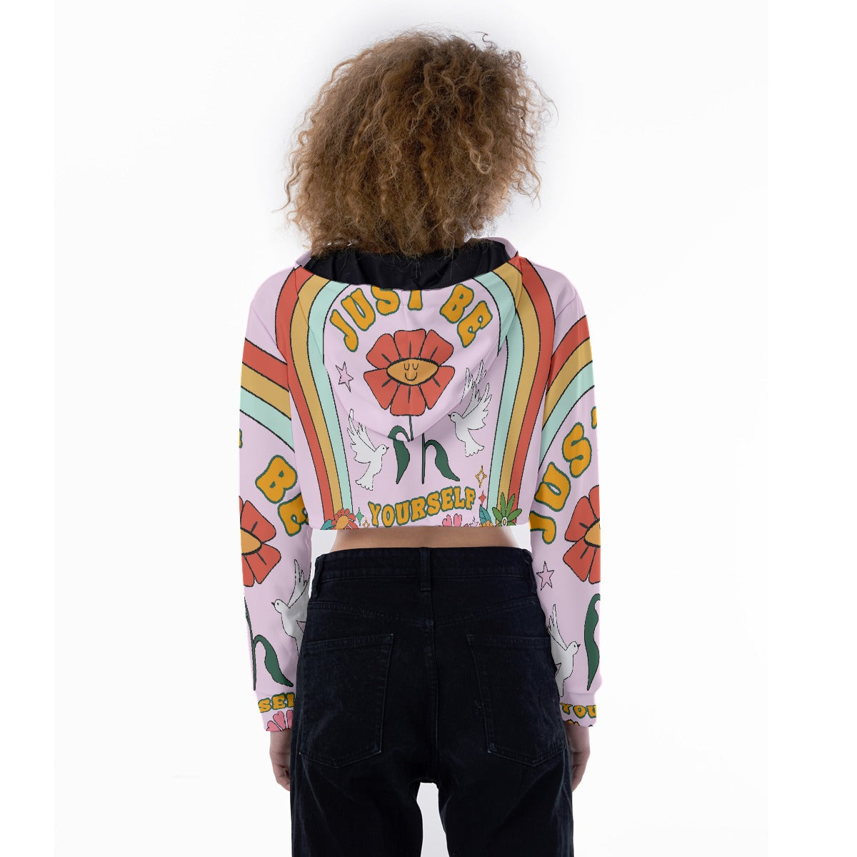 All-Over Print Women's Crop Top Hoodie