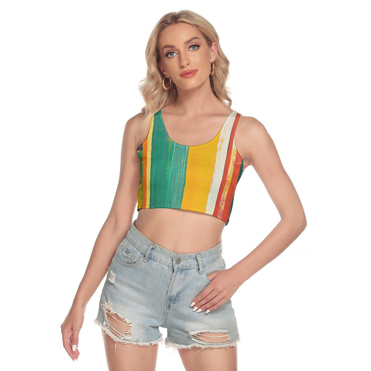 All-Over Print Women's Sport Crop Tank Top