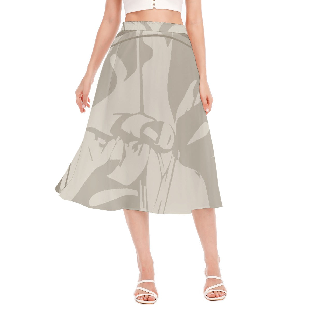 All-Over Print Women's Long Section Chiffon Skirt