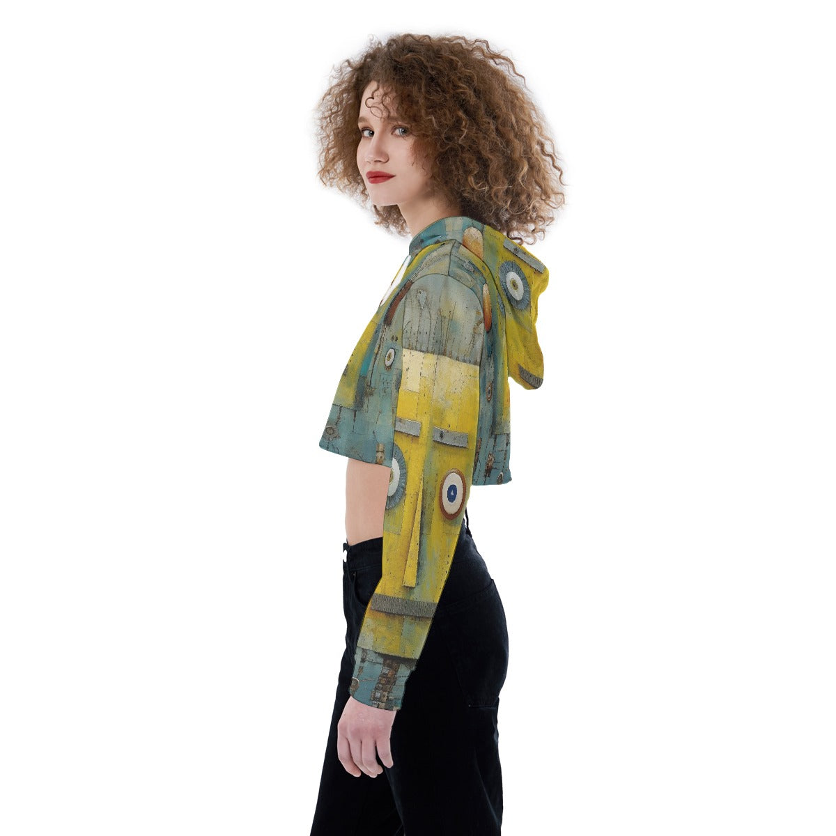 All-Over Print Women's Crop Top Hoodie