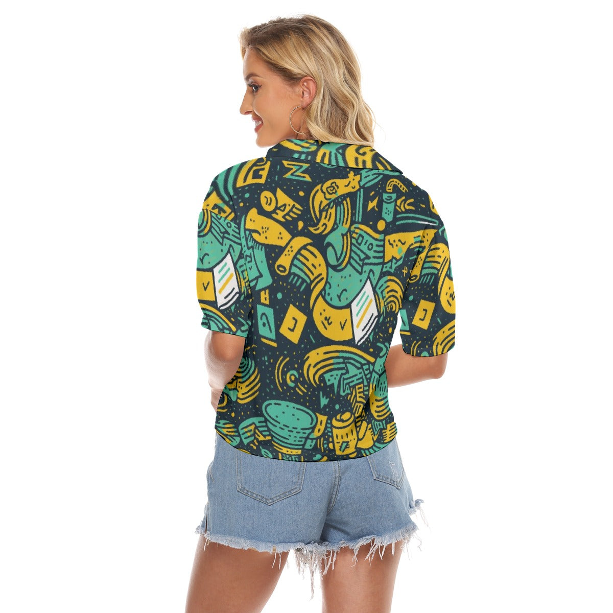 All-Over Print Women's V-neck Shirts
