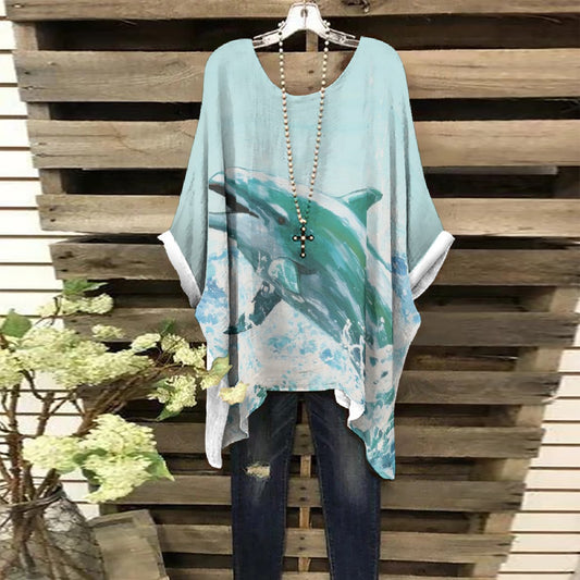 All-Over Print Women's Bat Sleeve Shirt