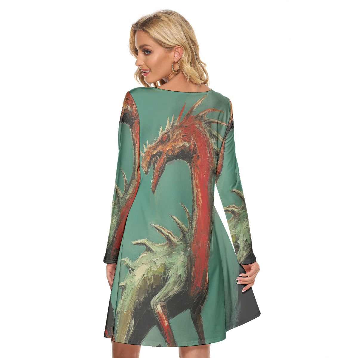 All-Over Print Women's Crew Neck Dress