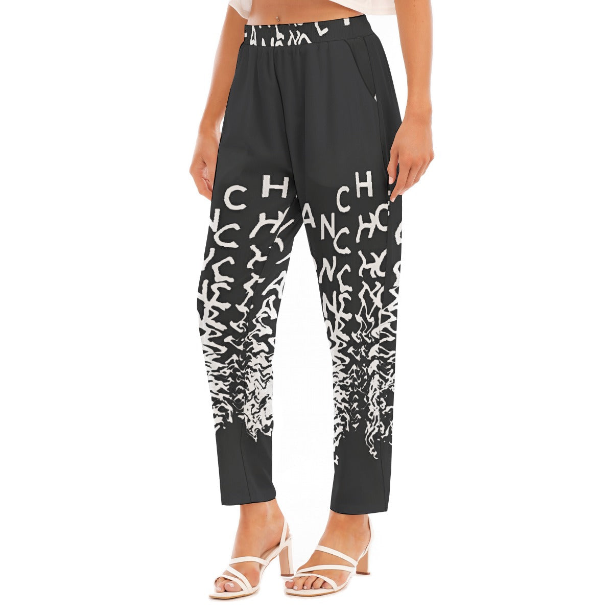 All-Over Print Women's Loose Straight-leg Pants