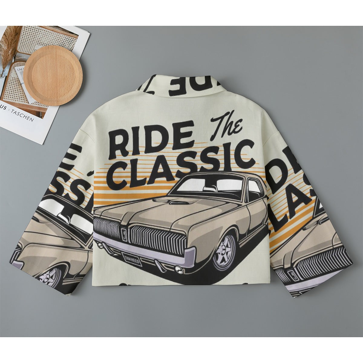 All-Over Print Women's Cropped Jacket | 245GSM Cotton