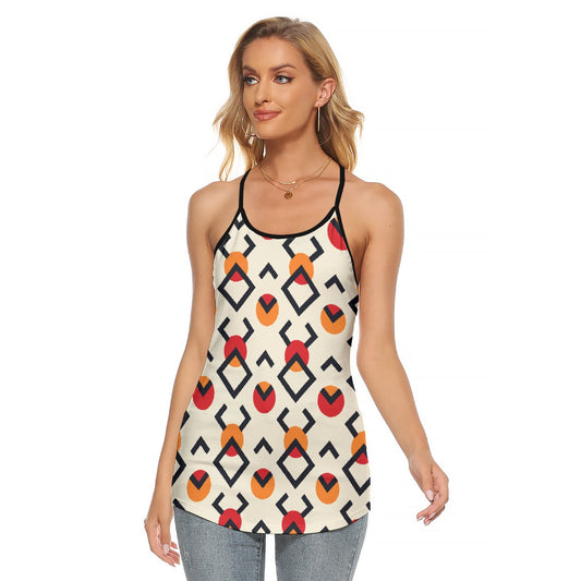 All-Over Print Women's Criss-Cross Open Back Tank Top