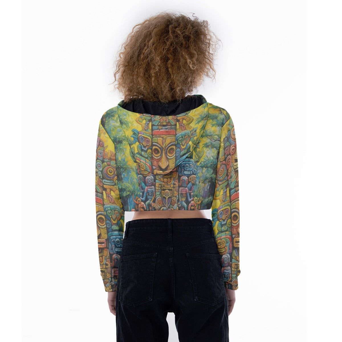 All-Over Print Women's Crop Top Hoodie