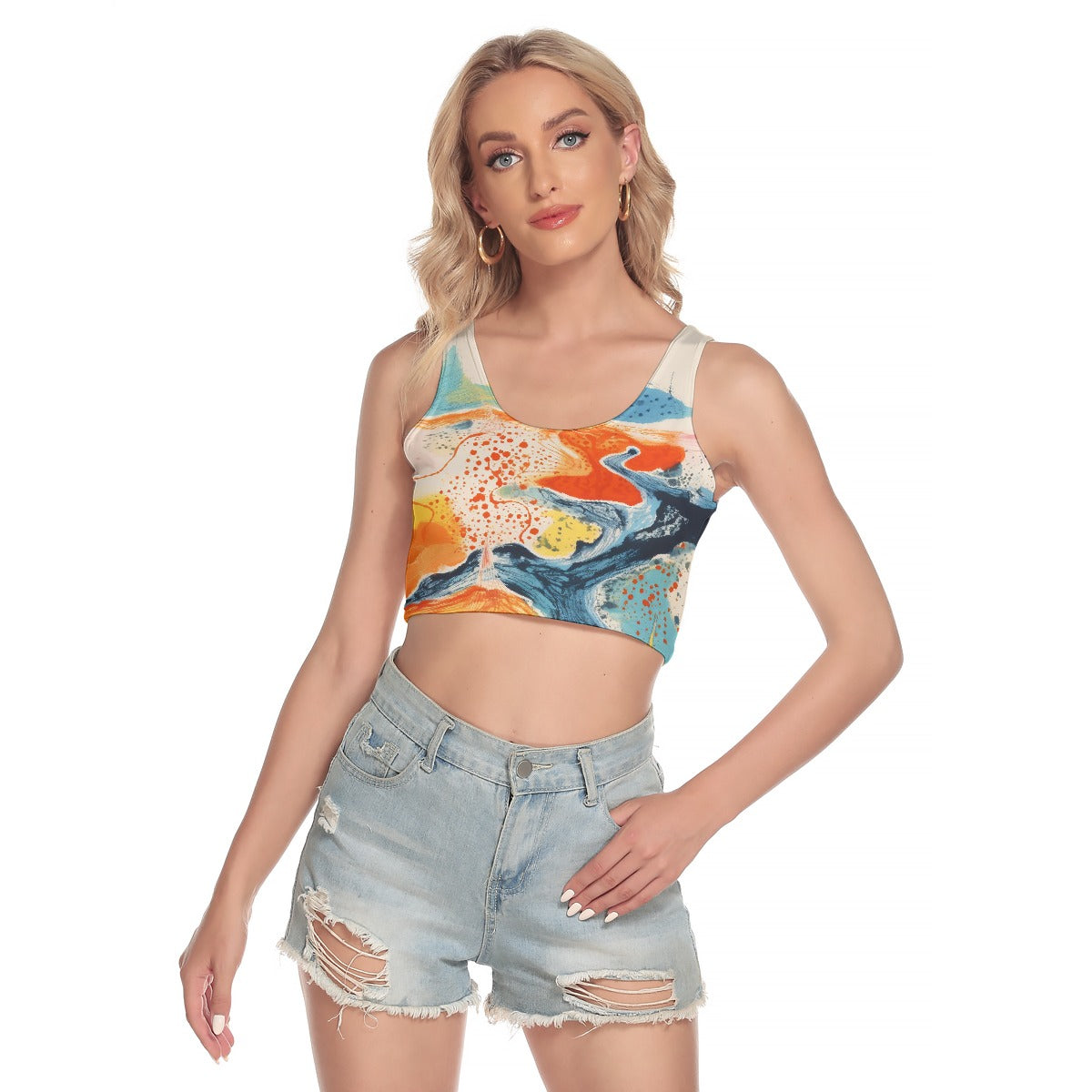 All-Over Print Women's Sport Crop Tank Top