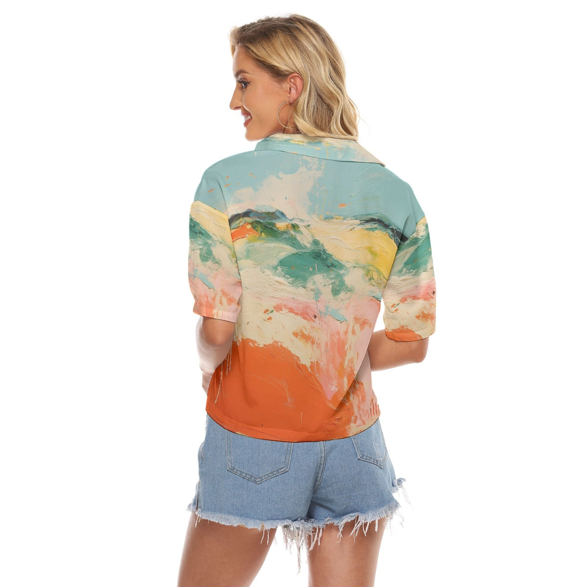 All-Over Print Women's V-neck Shirts