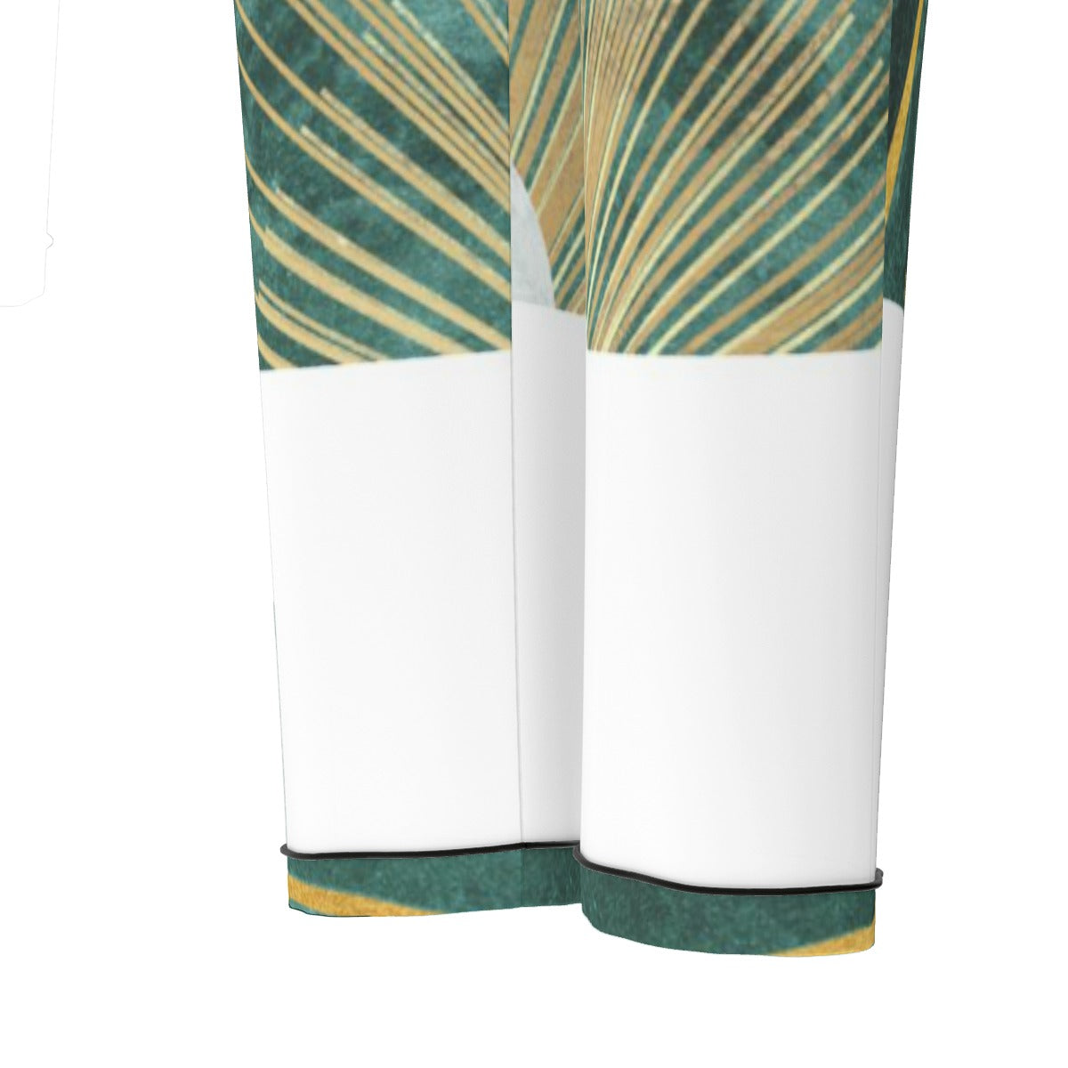 All-Over Print Women's Long Sleeve Pajama Set With Black Contrast Piping