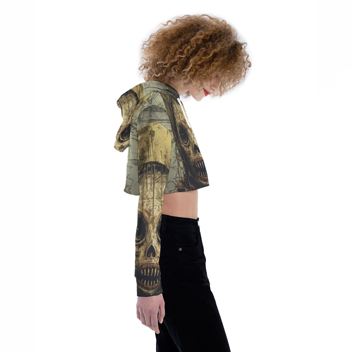 All-Over Print Women's Crop Top Hoodie