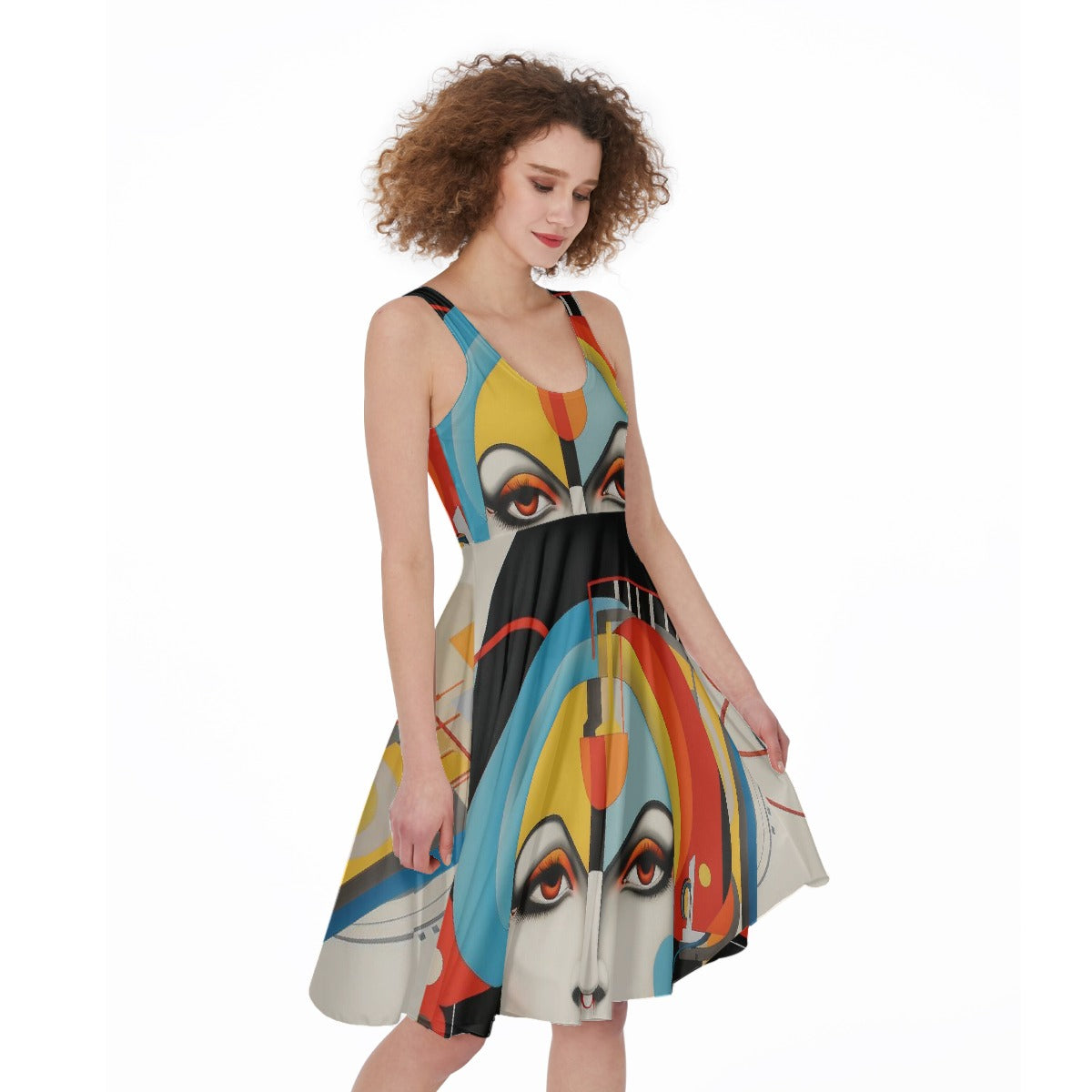All-Over Print Women's Sleeveless Dress