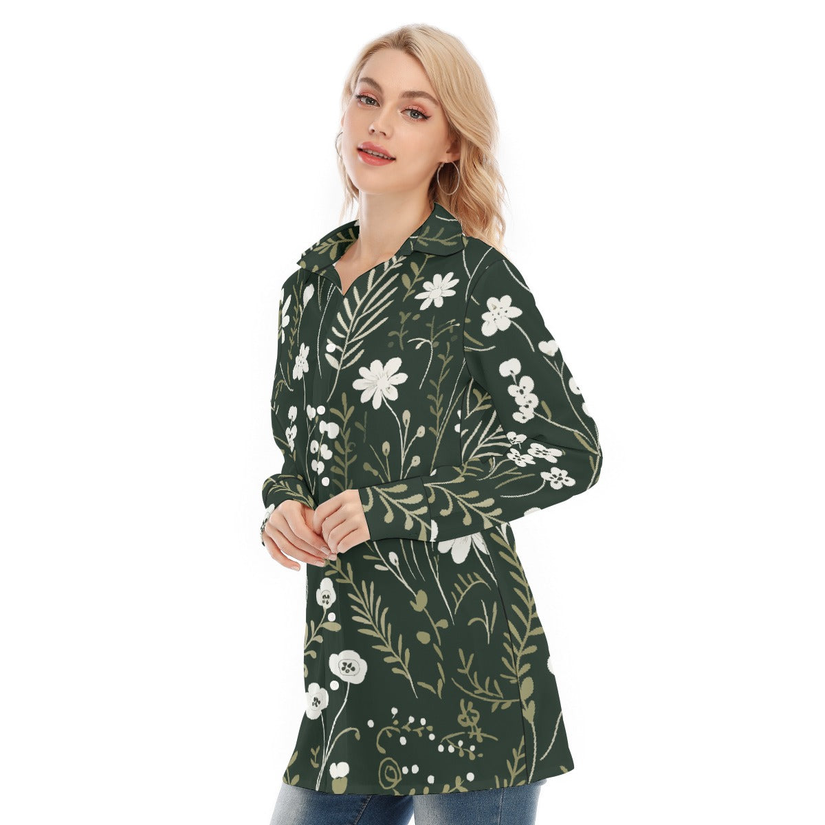 All-Over Print Women's Long Shirt
