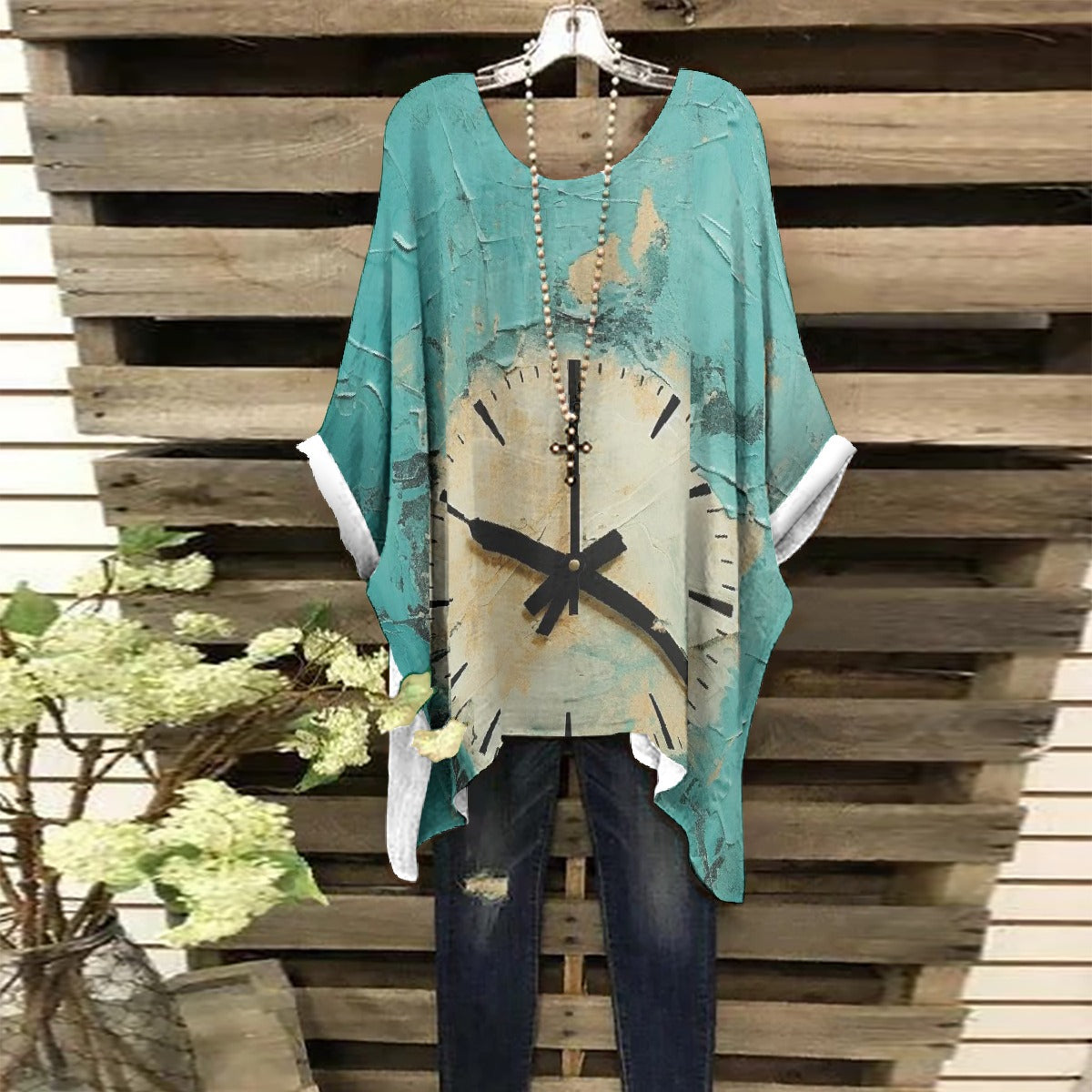 All-Over Print Women's Bat Sleeve Shirt