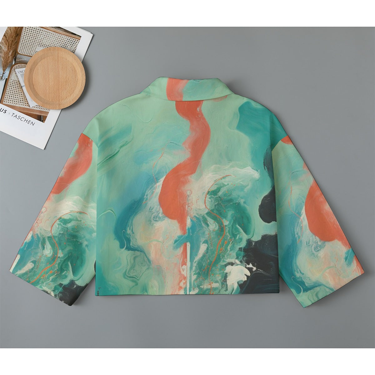 All-Over Print Women's Cropped Jacket | 245GSM Cotton