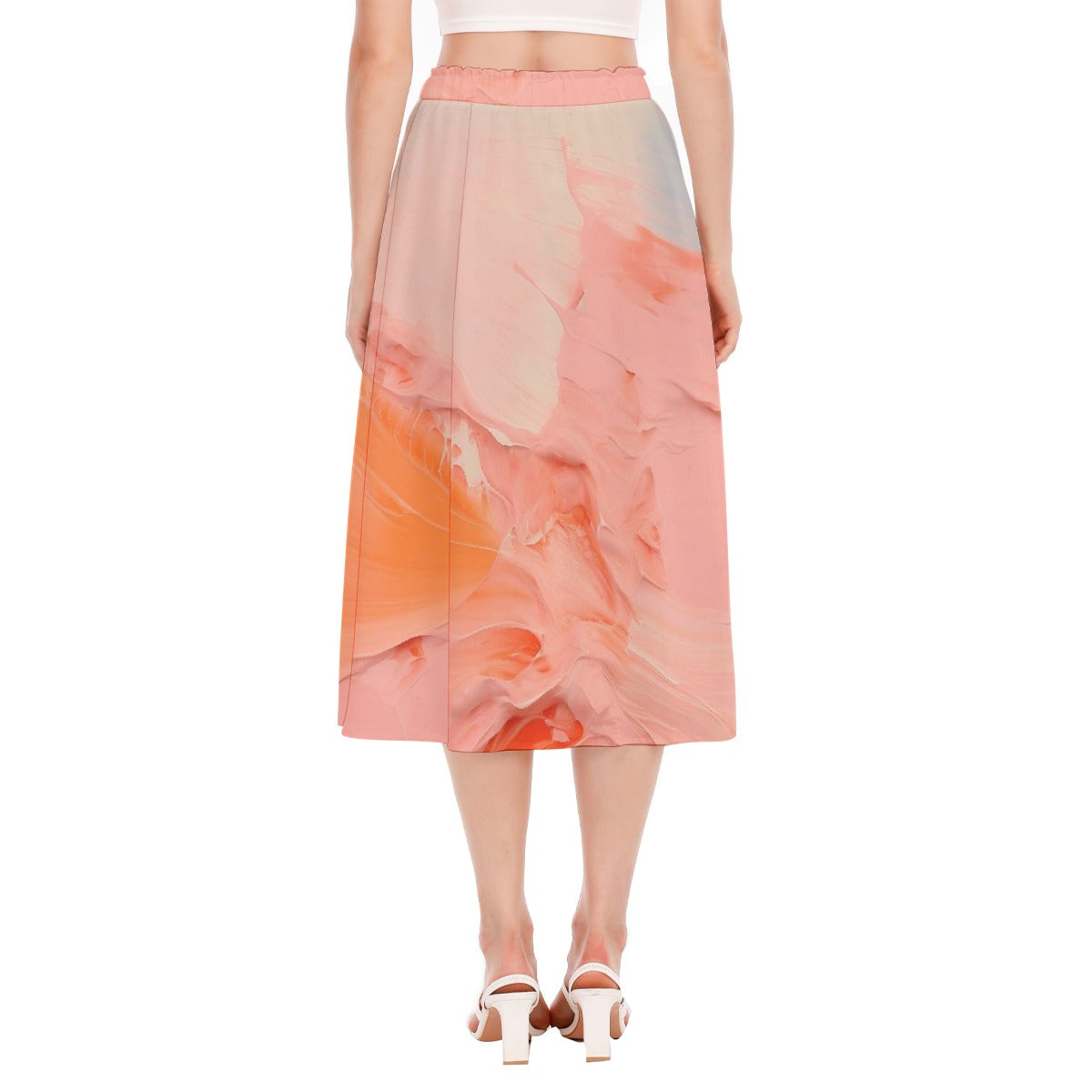 All-Over Print Women's Long Section Chiffon Skirt