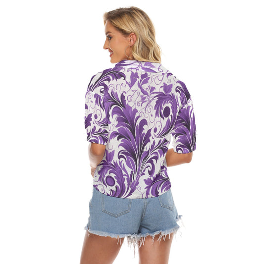 All-Over Print Women's V-neck Shirts