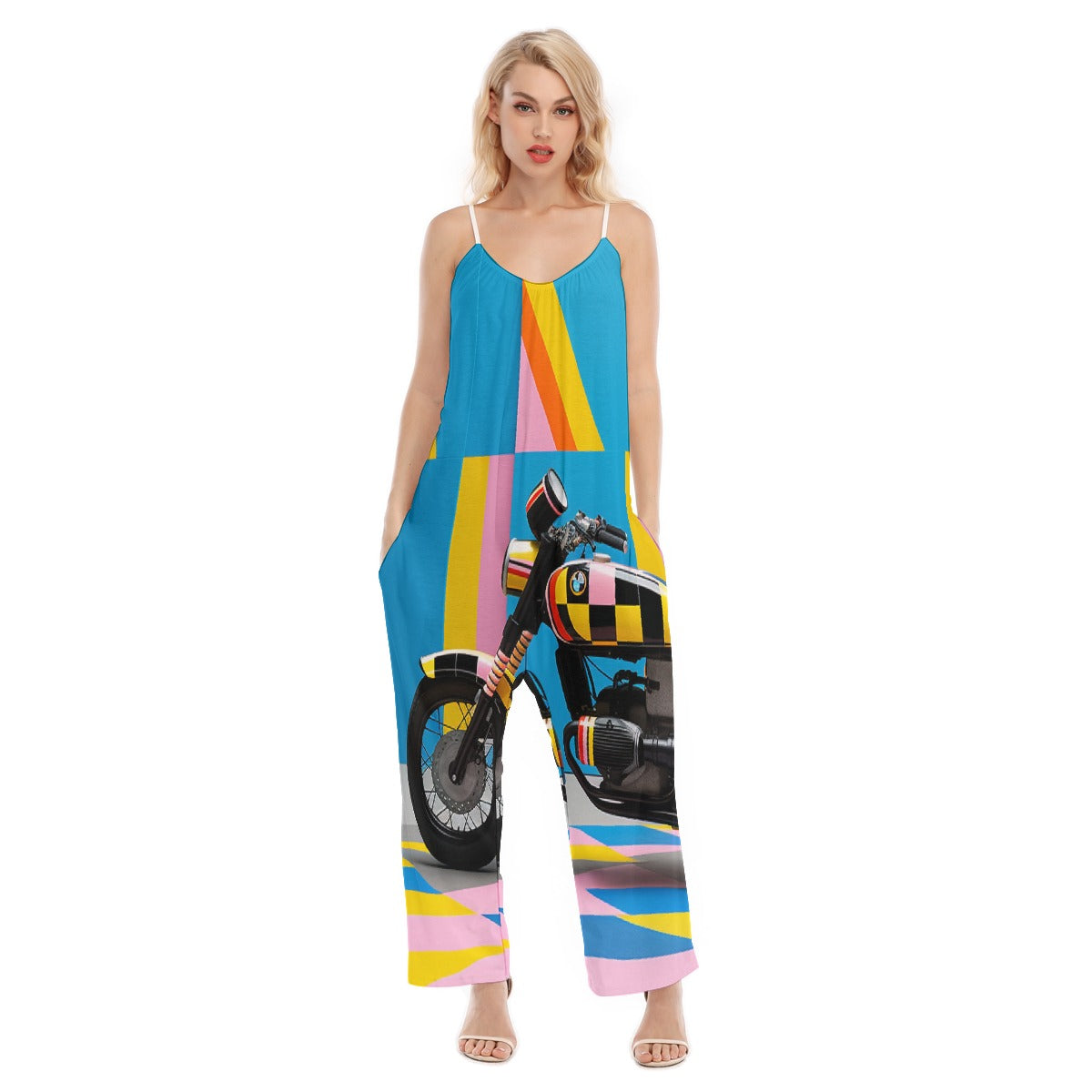 All-Over Print Women's Loose Cami Jumpsuit