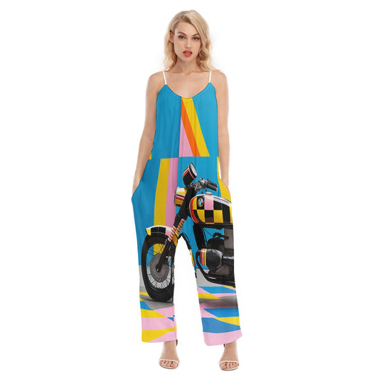 All-Over Print Women's Loose Cami Jumpsuit