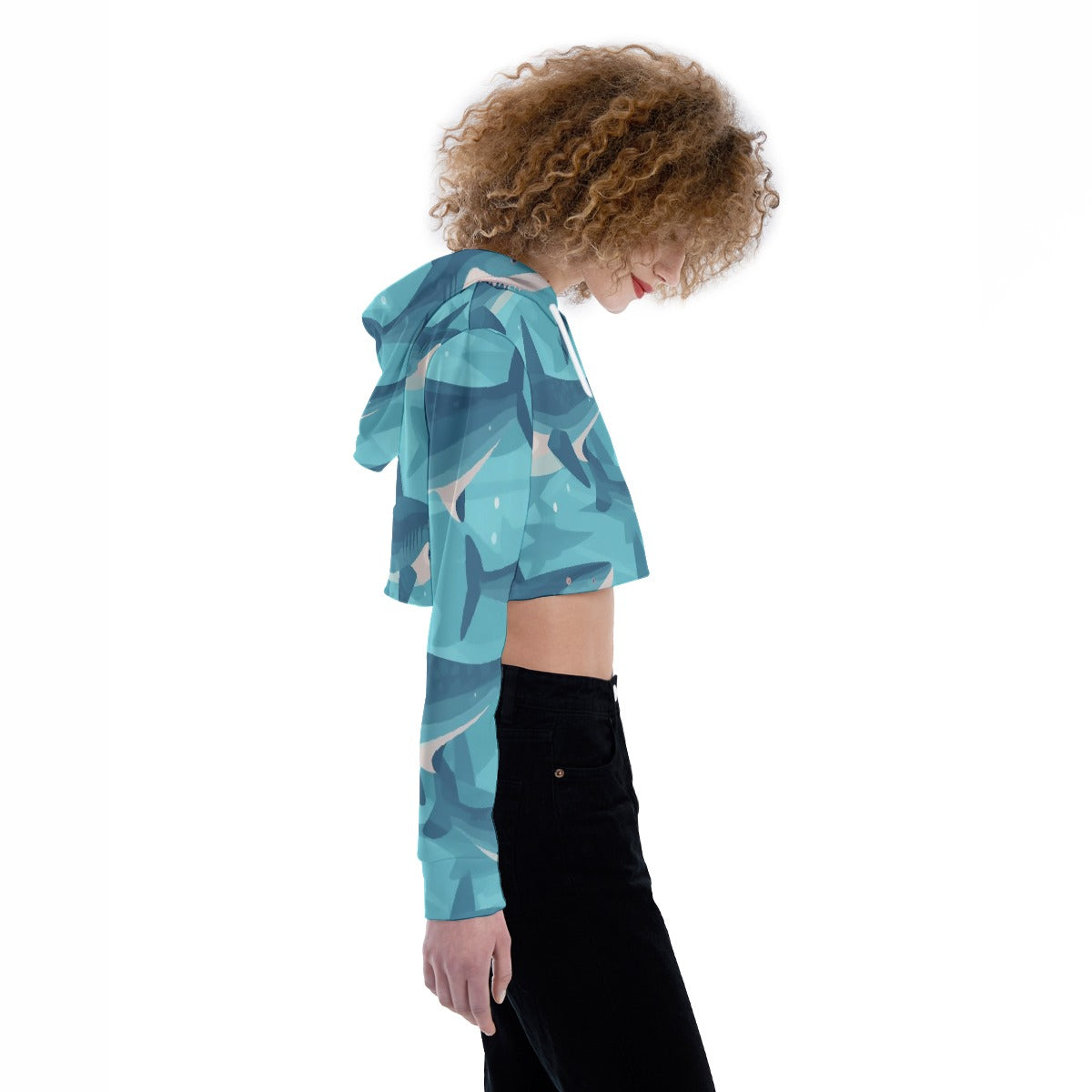 All-Over Print Women's Crop Top Hoodie