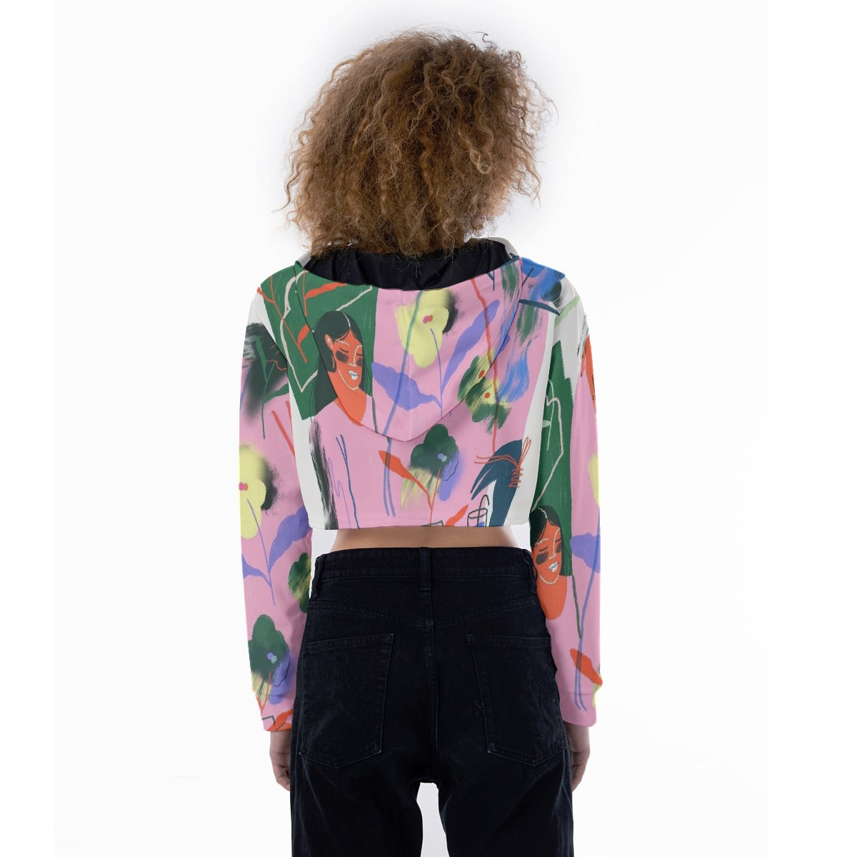 All-Over Print Women's Crop Top Hoodie