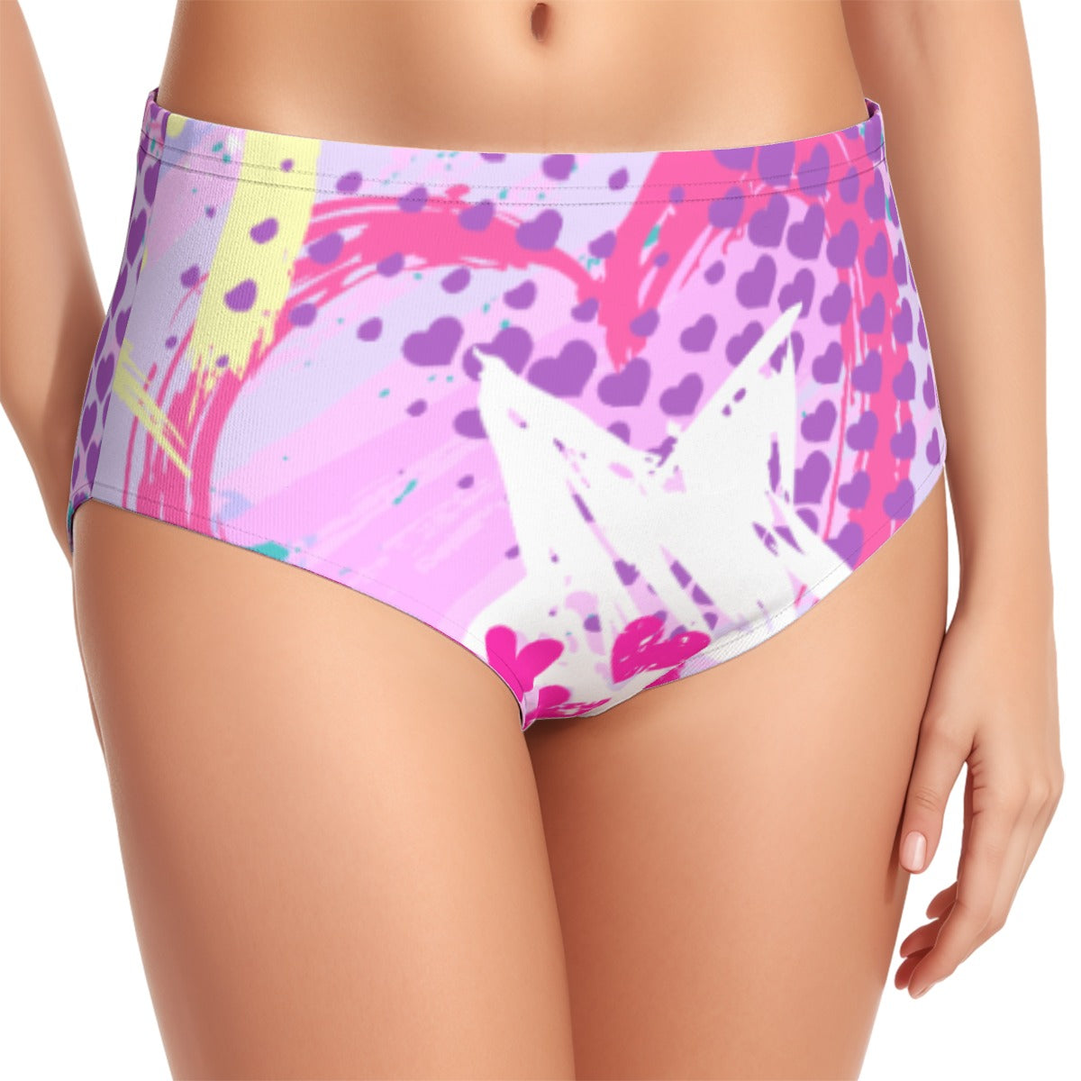 All-Over Print Women's Swimsuit Set With Halter