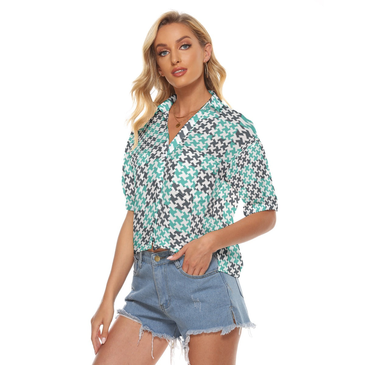 All-Over Print Women's V-neck Shirts