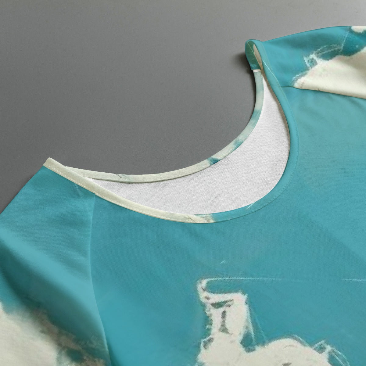 All-Over Print Women's Round Neck T-shirt With Raglan Sleeve