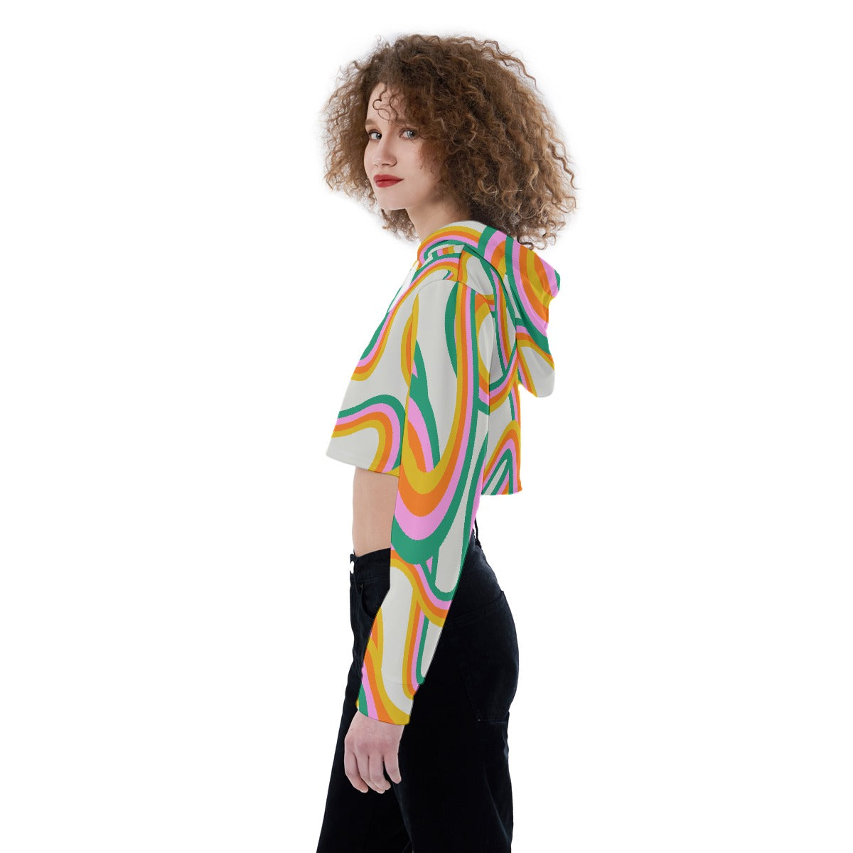 All-Over Print Women's Crop Top Hoodie